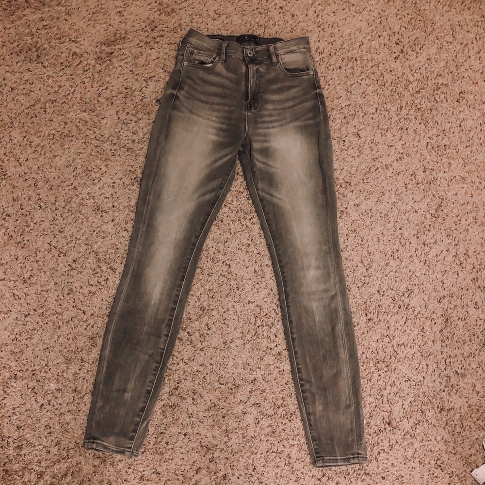 Lucky Brand gray skinny high waist jeans